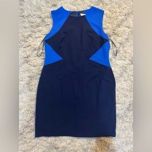 CALVIN KLEIN BLACK AND BLUE DRESS SIZE 16